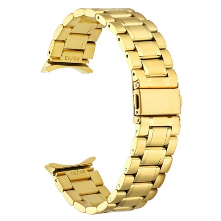 5 perler stilfuld urrem i rustfrit stål til Samsung Galaxy Watch 4 Classic (42mm) / Watch (46mm) - Guld