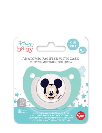 Disney Baby Orthodontic Pacifier Silic 0-6M Mickey Blue Magic Store