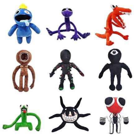 Roblox Rainbow Friends Plyschleksak Rainbow Partner Liten blå man gosedjur docka för barn Present