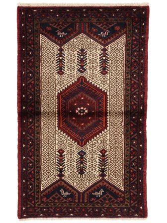 Medaillon Klein Hamadan Teppich 90X148 Wolle