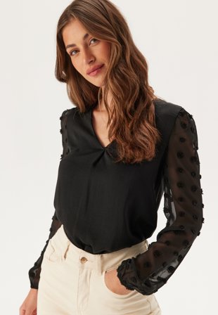 ONLY Onlemery Life L/S MIX TOP BOX Black Vaatteet