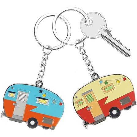 Campingnøkkelring Happy RV Camper Nøkkelring RV Nøkkelring Par K DXGHC