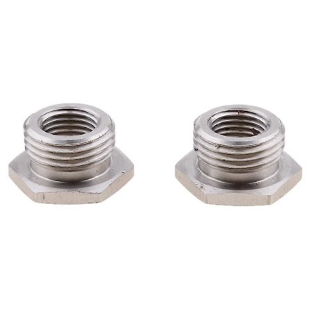 O2 Sensor Plug Adapter i rustfrit stål 18mm til 12mm udstødningsrør til Harley