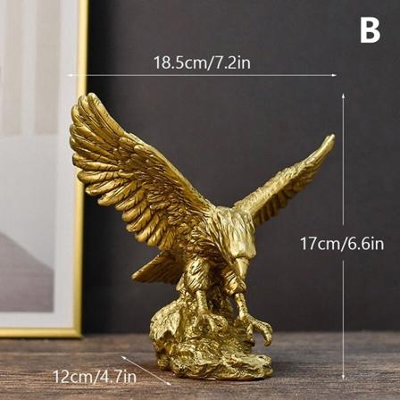 Harpiks gyldne ørn statue kunst dyremodel samling ornament - Perfet B