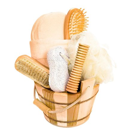 Croll & Denecke Gavesæt i trækasse: frottésvamp , neglebørste 1 stk., Skincare, Negletilbehør, Neglebørster