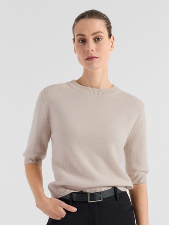 Kashmina - Kashmirgenser "Aase" - cream - Size M