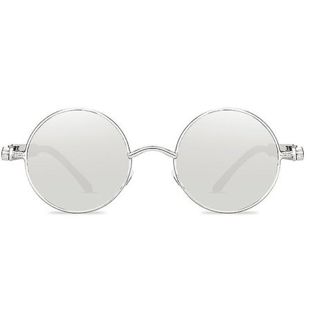 Vintage Polariserte Steampunk Runde Solbriller for Menn Stilig Db