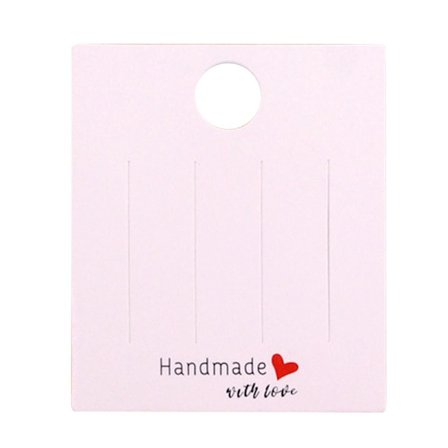 100 STK Smykker Display Pap Pakkekort HVID 5 5