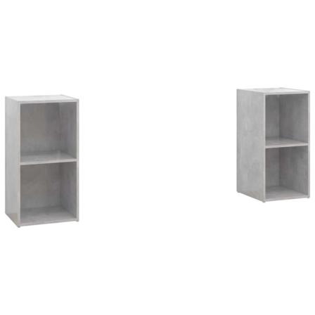 Vidaxl Tv-skåp 2 St Betonggrå 72x35x36,5 Cm Konstruerat Trä Grå