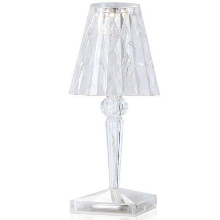 Akku Pöytävalaisin Kirkas Läpinäkyvä