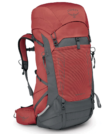 Osprey Tempest 44 Red Pampas Coal Grey