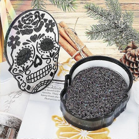 Halloween Kranie Opbevaringsboks Kiste Gyngende Bord Smykkeskrin Silikoneform