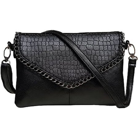 Svarta läderväskor för kvinnor clutch väska dam handväska sac a main femme ny kollektion väska clutch kvällsväskor - spotförsäljning