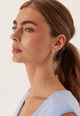 BY JOLIMA - Knot Crystal Stud - Gold