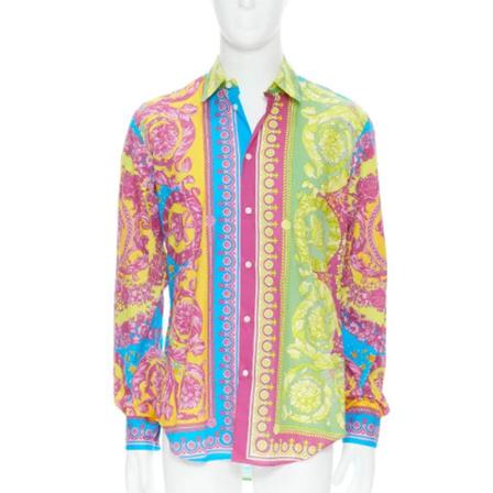 Versace Pre-owned Pre-owned Cotton tops , Blauw , Dames , Maat: M
