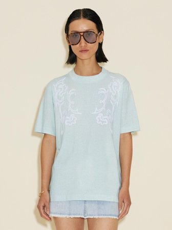 Holzweiler - Kjerag Western Tee - Light Blue - Womens - Medium