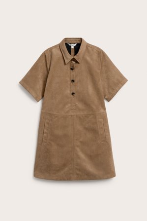 Kappahl | Kort klänning i mockaimitation Brun XS | Brun