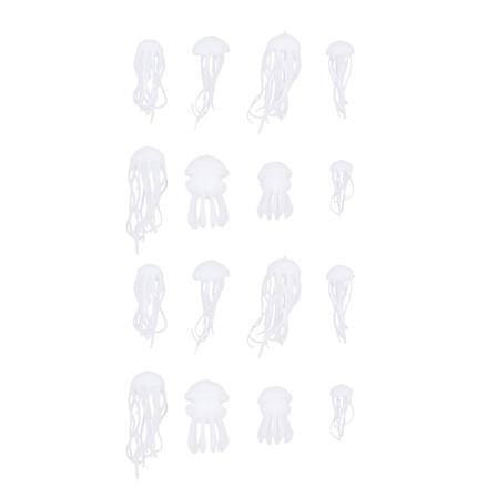 16 st DIY Kristall Epoxy Mini Manet Design Marin Fyllning Grejer Silikonformar För DIY Hantverk Tillverkning (blandar Slumpmässigt Mönster)Vit 1,8X1cm
