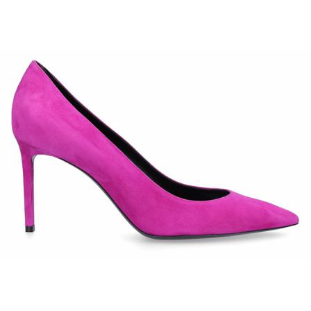 Saint Laurent Pumps Anja 85 Veloursleder , Roze , Dames , Maat: 36 EU