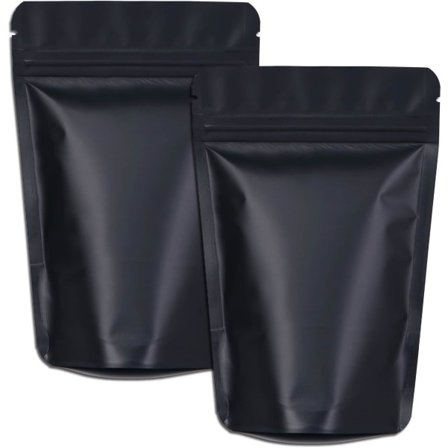 100-pack Luktfria Mylar-påsar, återförslutningsbara ziplock-påsar för mat, godis, kakor