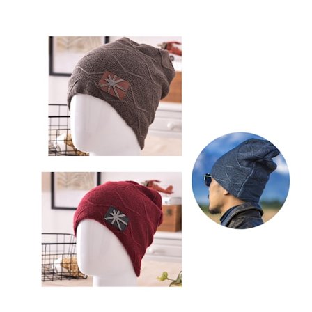 2 stk. herre tykk lue koreansk stil vinter ull lue C