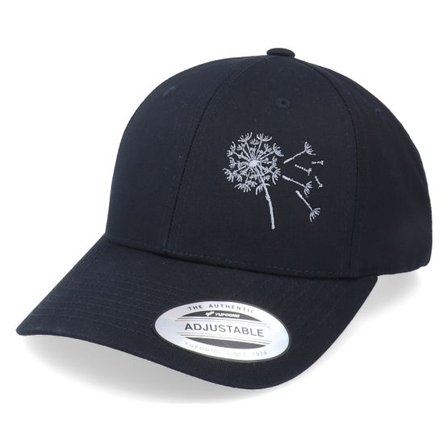 Iconic - Svart adjustable Keps - Dandelion In The Wind Curved Black Adjustable @ Hatstore