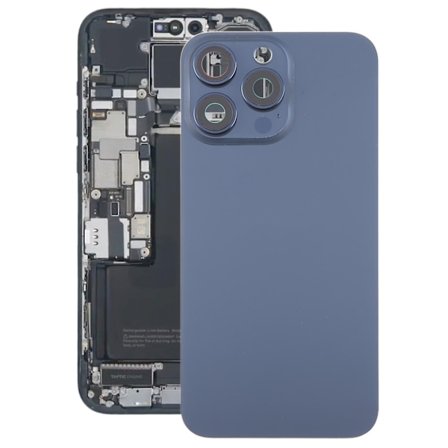 Glas batterilucka för iPhone 15 Pro Max-WELLNGS