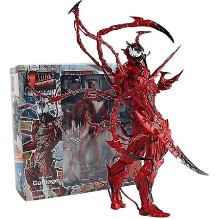 Carnage Actionfigur, Rød Venom Legetøj, 7-tommer Carnage Actionfigur Samleobjekt Anime Statue Legetøj til Børn og Voksne.