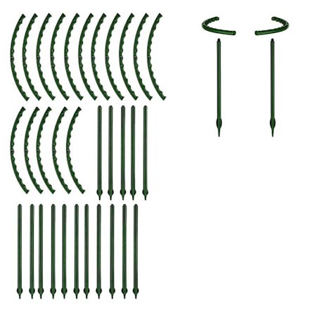 18 stk. serie støtteplanter halvrunde plantebunke støtte ring haveplante støttebunke til tomat, hortensia osv.