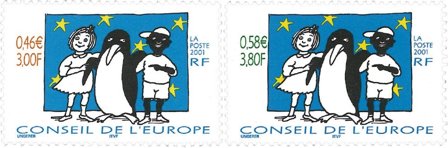 Frankrig 2001 - Tjenestemærker YT 122-123 - Postfrisk