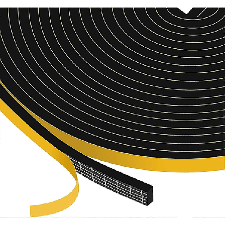 Selvklæbende Tætningsliste Skumtape 6mm(B) x 3mm(T) 3 Ruller, Total 15M Lang