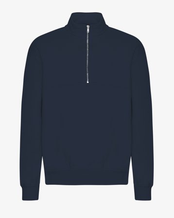 Organic Quarter Zip - Navy Blue M