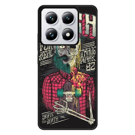 Siliconförstärkt tryckt skal kompatibelt med Xiaomi 14T 4G Skull Urgh