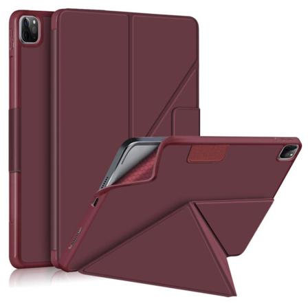 Ipad Air 2020/2022 / Pro 11 Fodral Läder Origami Vinröd Vin, Röd