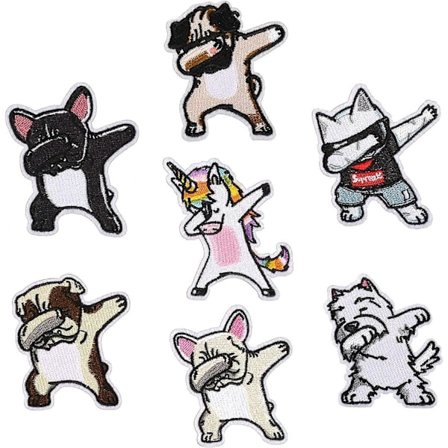 Silitettävä kangasmerkki, 10 kpl Koira Silitettävä Kangasmerkki Ommeltava Kangasmerkki Applikointi Söpö Numero Kirjonta Paperitarvikkeet T-paita 