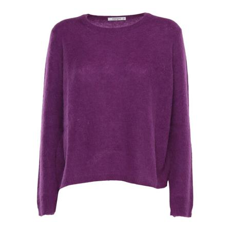 Kangra Round-neck Strik Lilla, Dame Striktrøjer