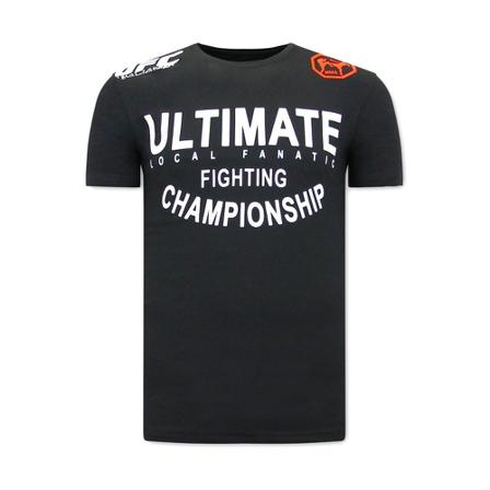 Local Fanatic T-Shirt Med Tryck UFC Ultimate svart, Herr, Herr, Storlek: M