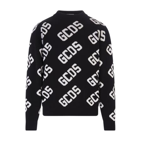 Gcds, Round-neck Knitwear Zwart, Heren, Maat:M