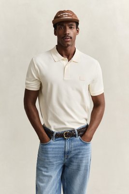 GANT - Interlock-poloskjorte til herre creamed white