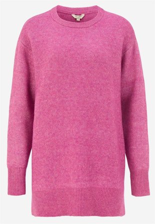 Cellbes of Sweden - Strikket tunika med slidser i cerise melange til damer i størrelse 54/56