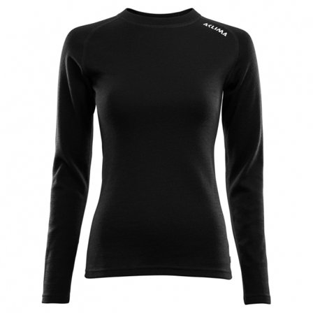 Aclima WarmWool Crew Neck Shirt Woman, Jet Black - XXL