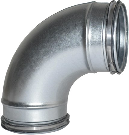 Flexit 02286 Taivutettu putki 90°, tiivisteellä 125 mm, Ilmanvaihto