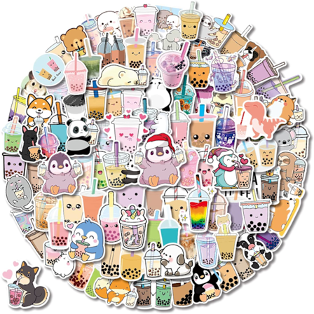 100 kpl kawaii-tarroja kuplateelle, juomatarroja