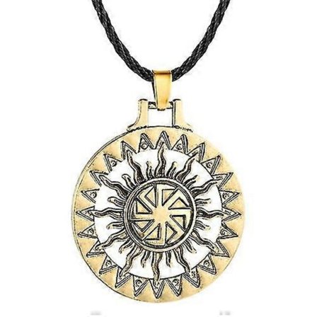 Herre Vikinge Vedhæng Halskæde Kolovrat Sol Symbol Slavisk Hjul Nordisk Amulet Håndlavet Hedensk Solar Talisman Til Kvinder Bedste Gave