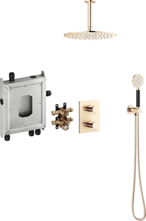 Mora INXX II 275001.60 Takduschset för inbyggnad, med omkastare Polerad mässing, Badrum