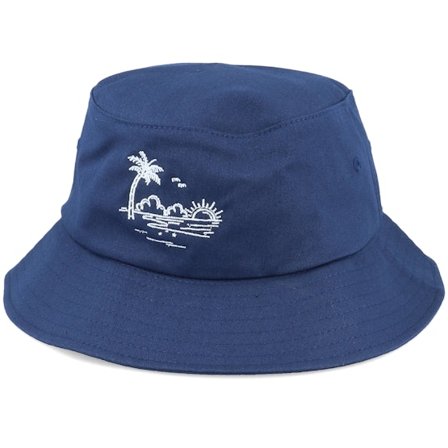 Iconic - Blu bucket Cappello - Palm Beach Sunset Navy Bucket @ Hatstore