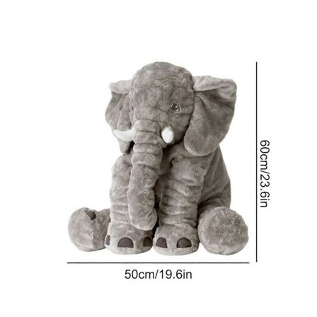 Kæmpe Elefant Plyslegetøj, Stor Udstoppede Dyr Dukke, Blød Stor Elefant Plys, Stor Krammepude Plys til Børn og Voksne