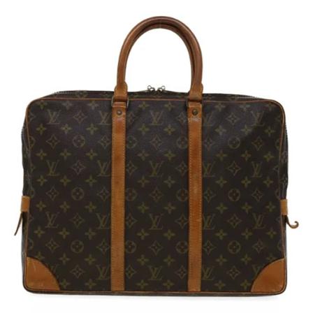 Louis Vuitton Vintage, Pre-owned Brown Canvas Louis Vuitton Porte Documents Voyage Bruin, Dames, Maat:ONE Size