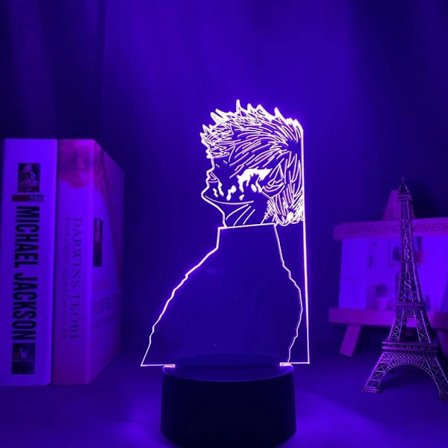 Lampa 3D LED Nattljus Gåvor Sovrum Anime Tokyo Ghoul Ken