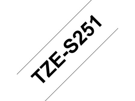 Brother Tape TZES251 24mm svart på vit - Lyreco - Kontorsmaskiner > Märkmaskiner och tape > Tape - Brother TZ